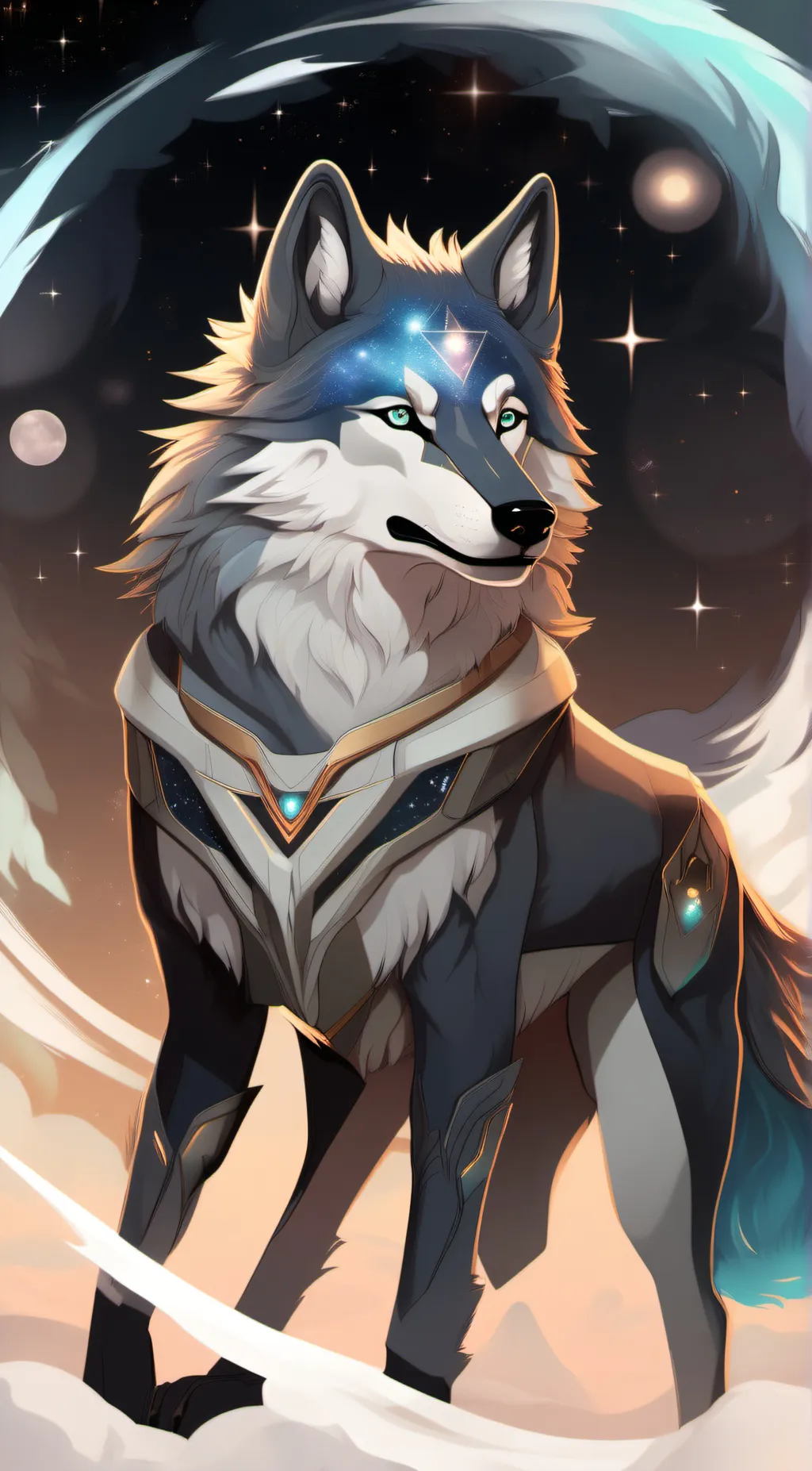 ai character: galaxy star  background