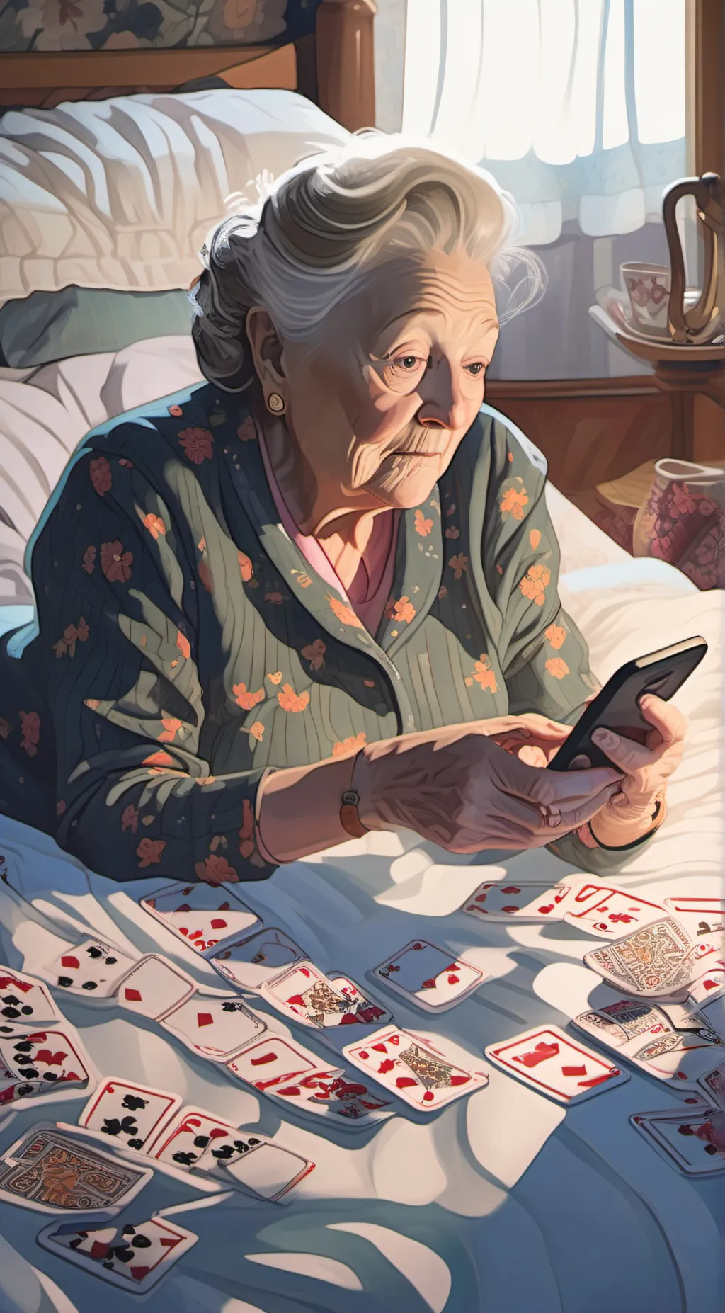 ai character: My grandma tandy background