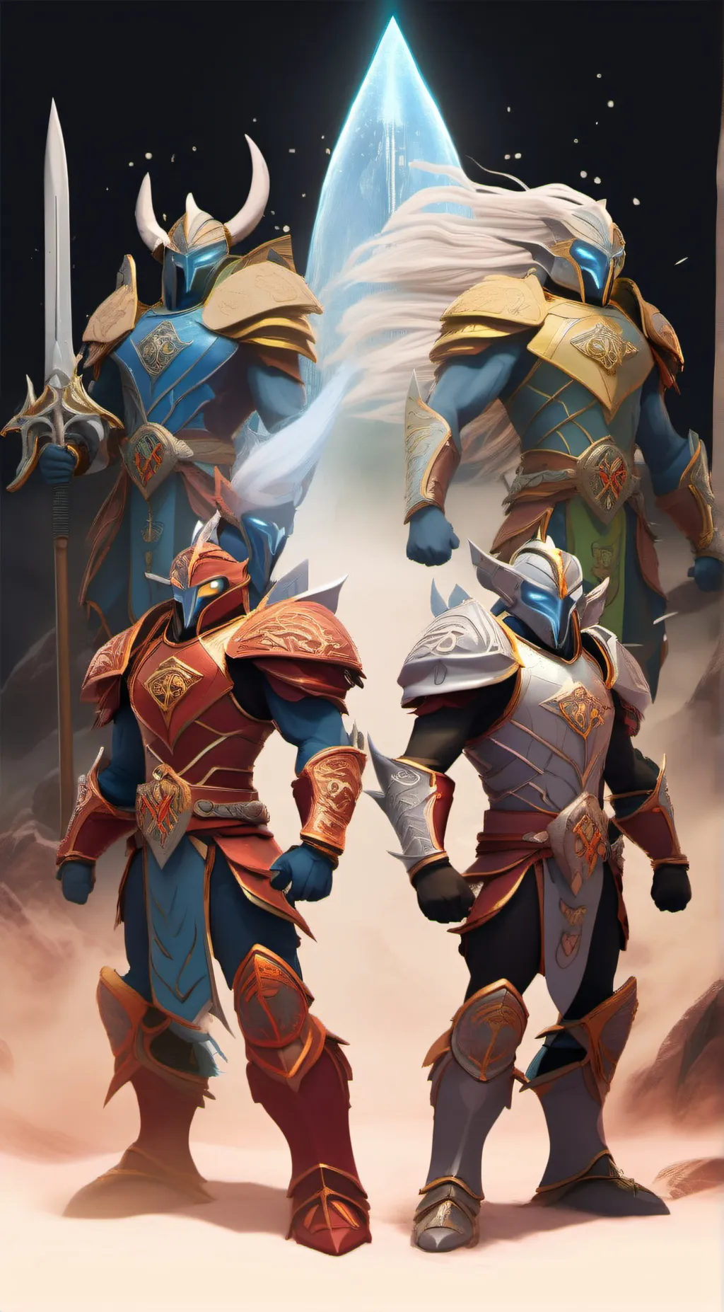 ai character: gormiti of wind background