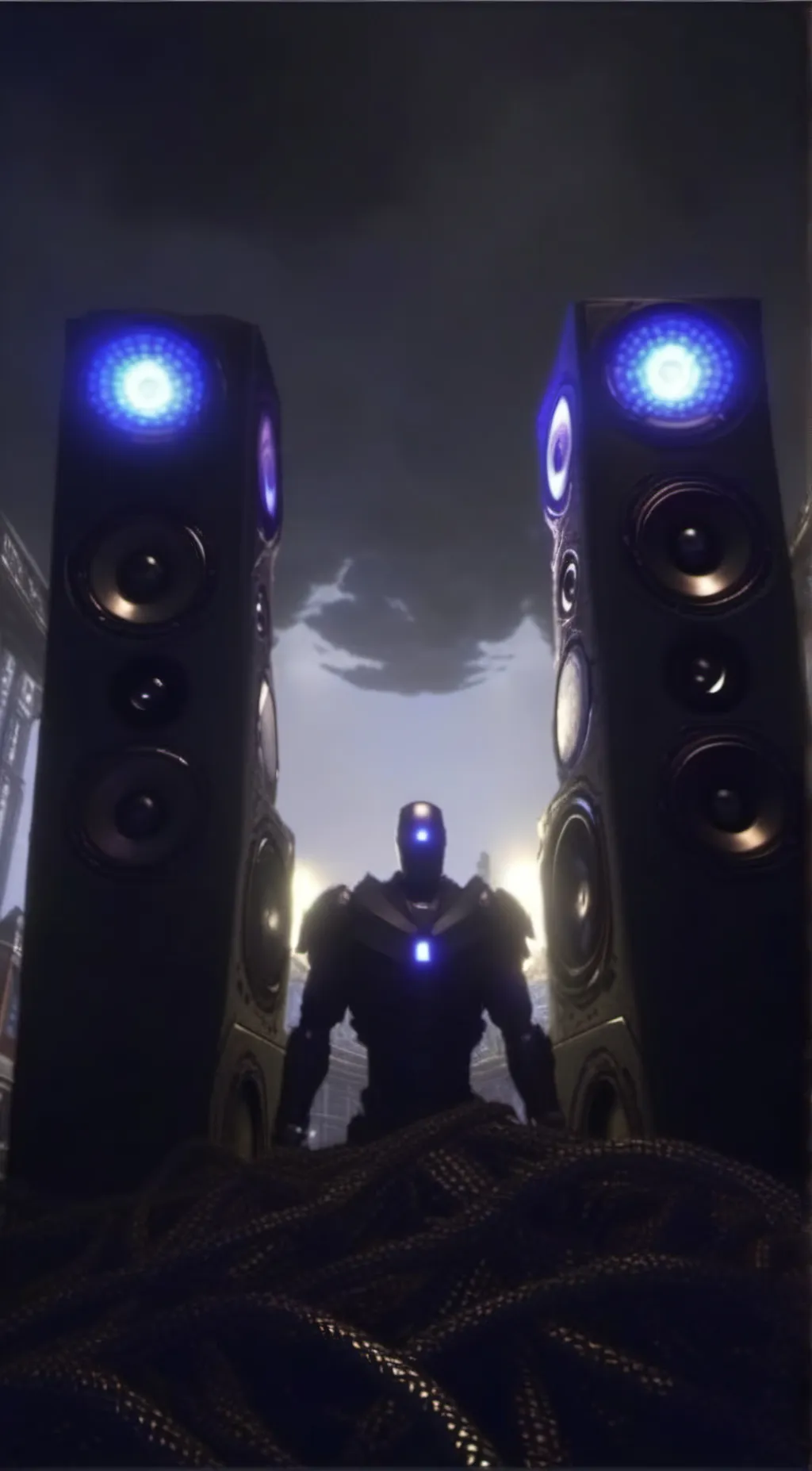 ai character: titan tv man background