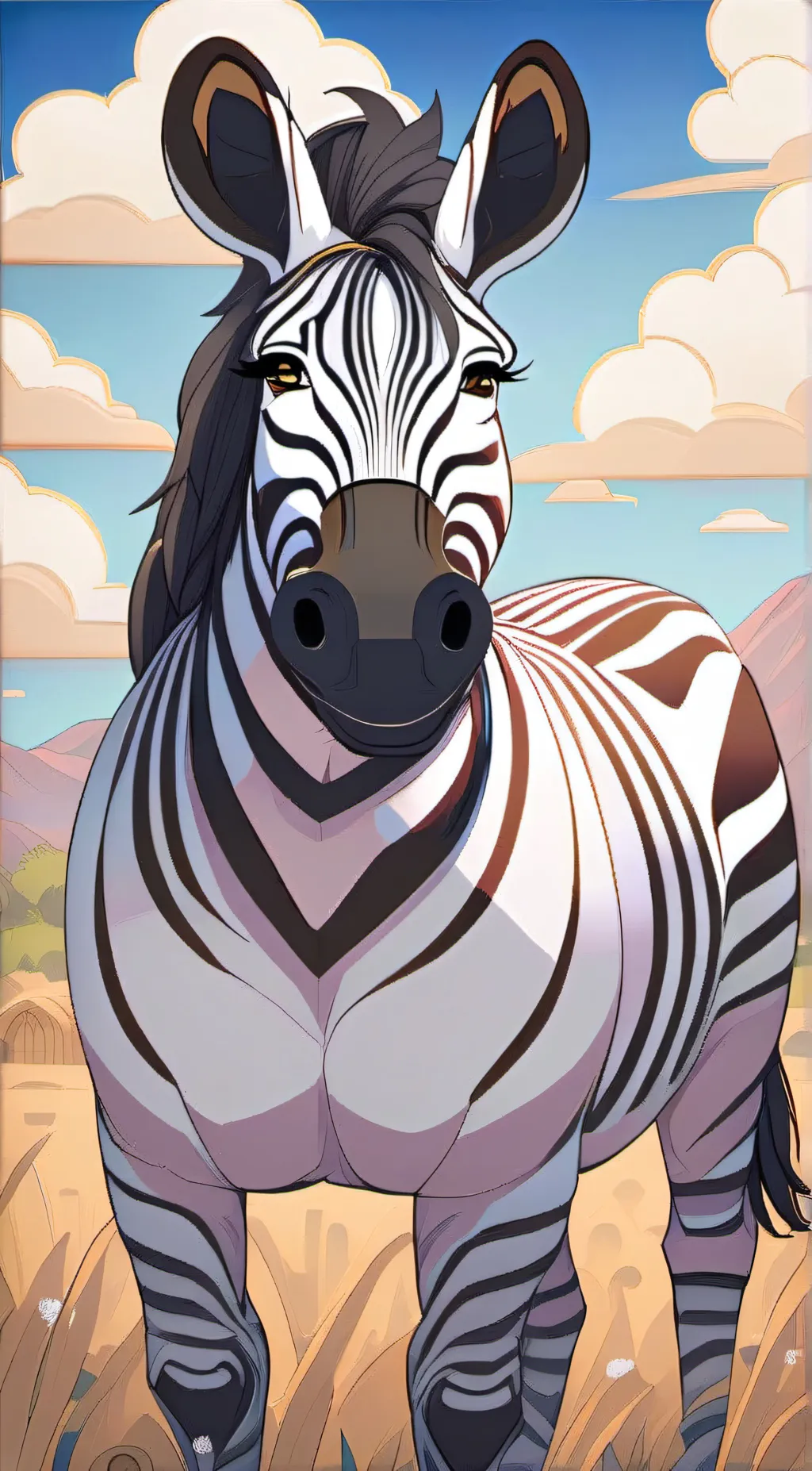 ai character: Dave the zebra  background