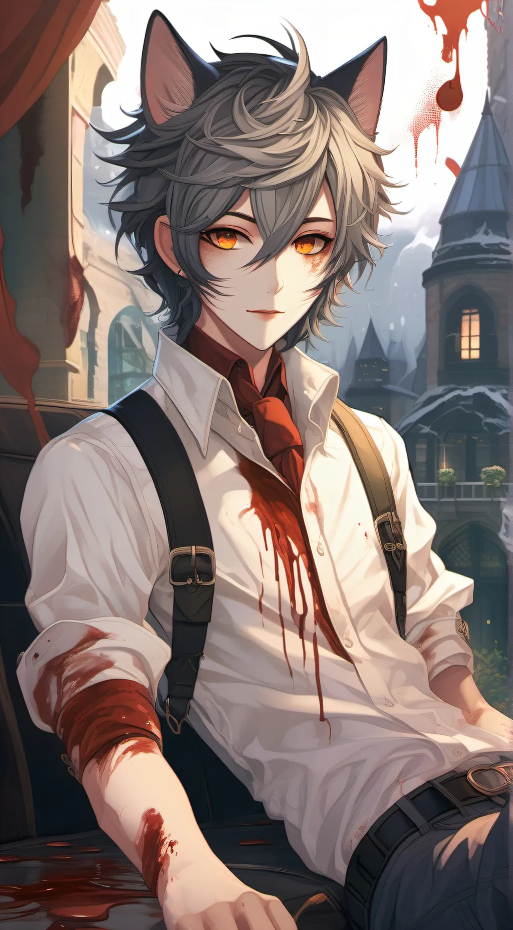 ai character: catboy background