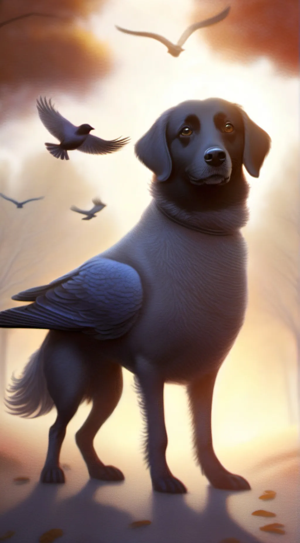 ai character: Bird dog background