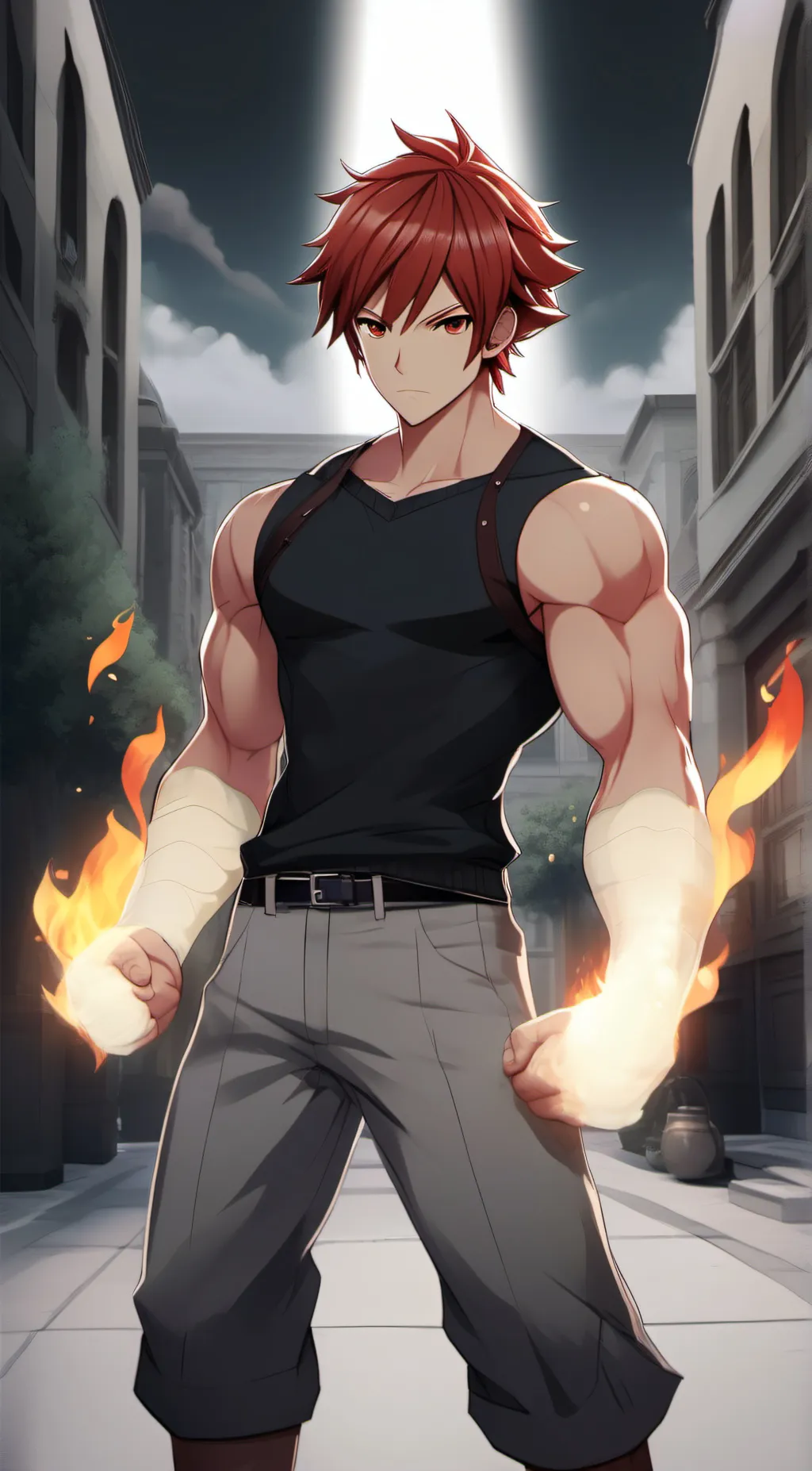 ai character: dust background