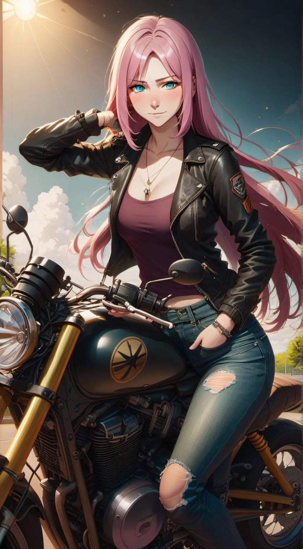 ai character: Amelia limestone  background