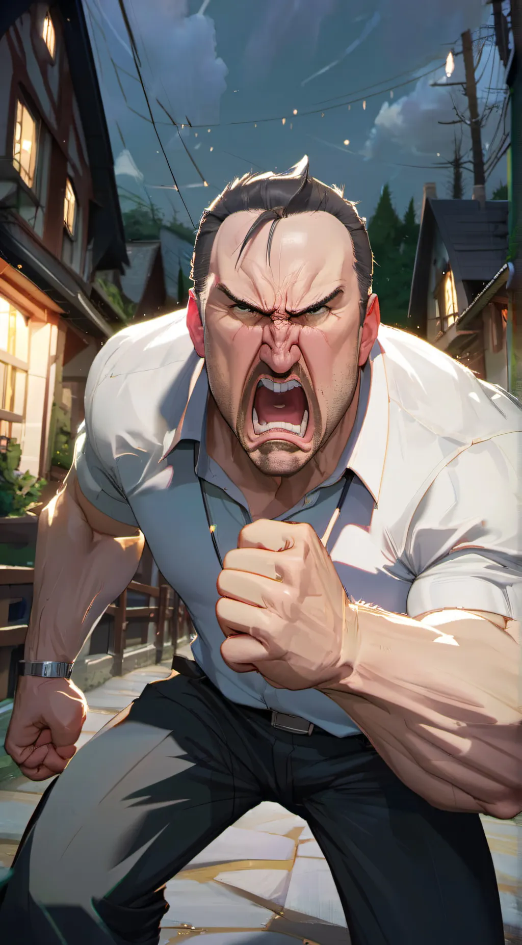 ai character: Angry Dad background
