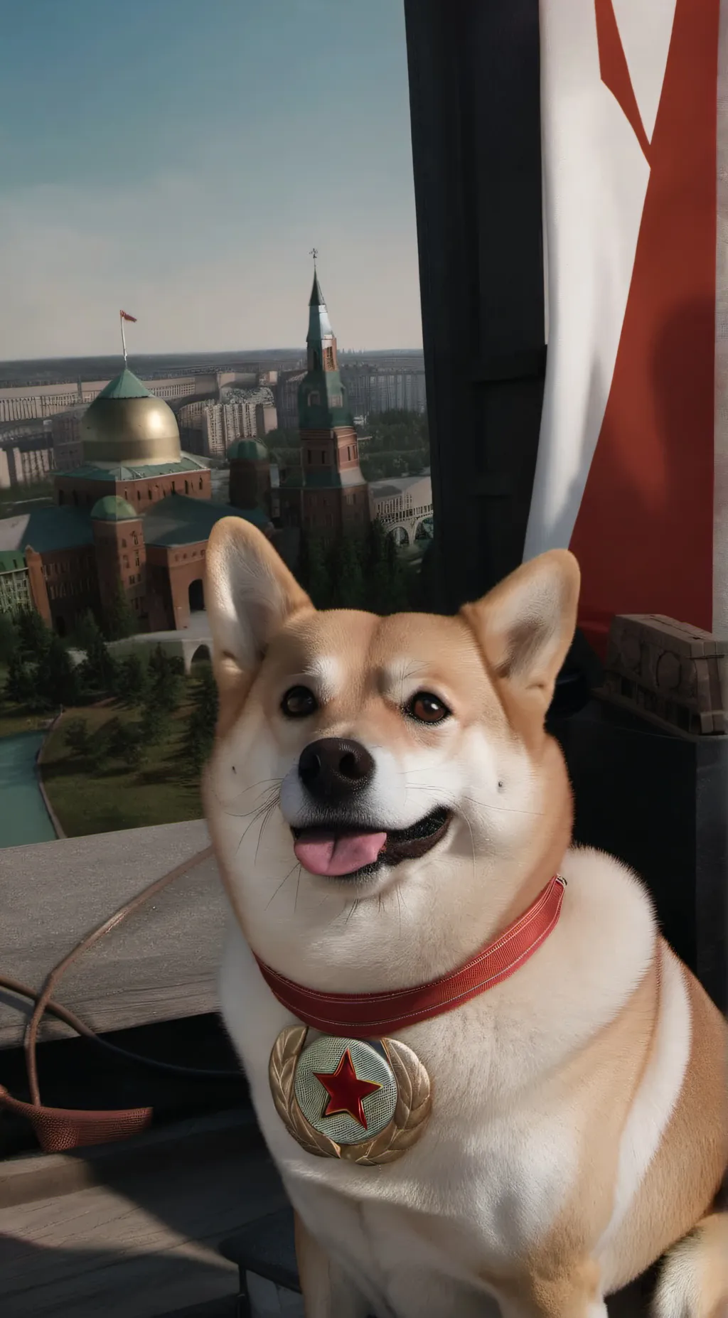 ai character: Soviet Doge background