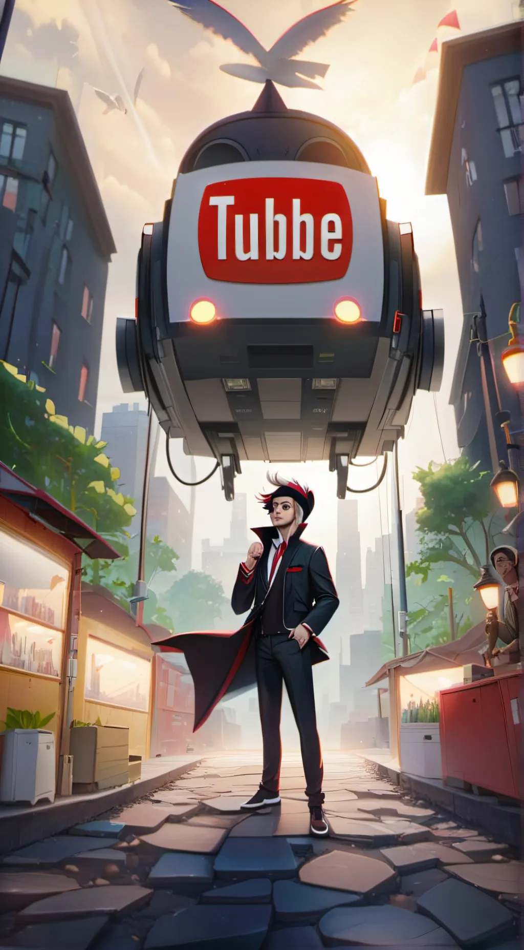 ai character: max (youTube) background
