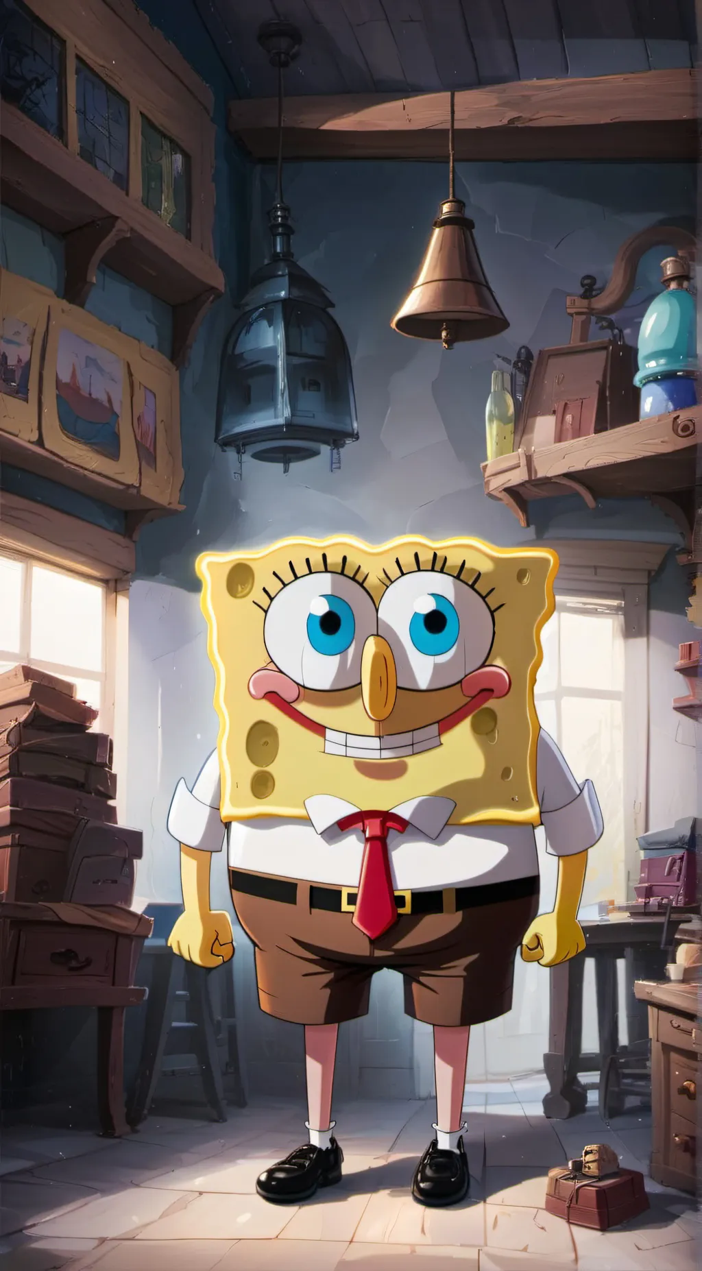ai character: SpongeBob background