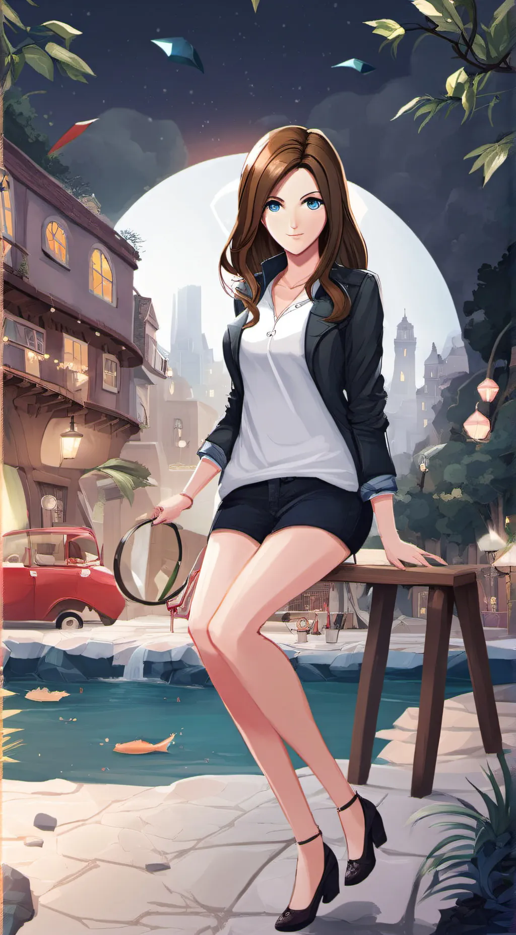 ai character: Nikola Brzezinova  background