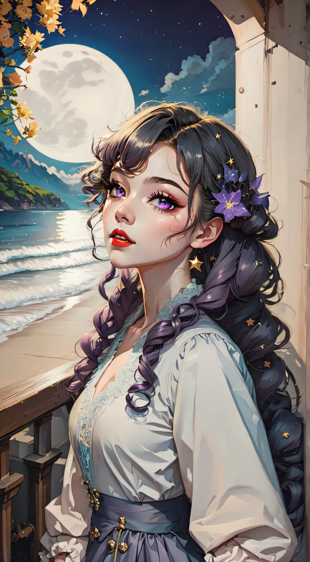 ai character: Luna background