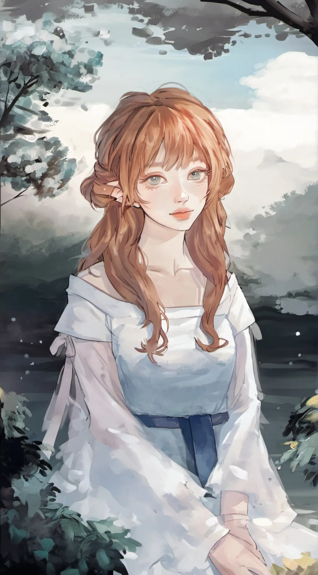 ai character: rose background
