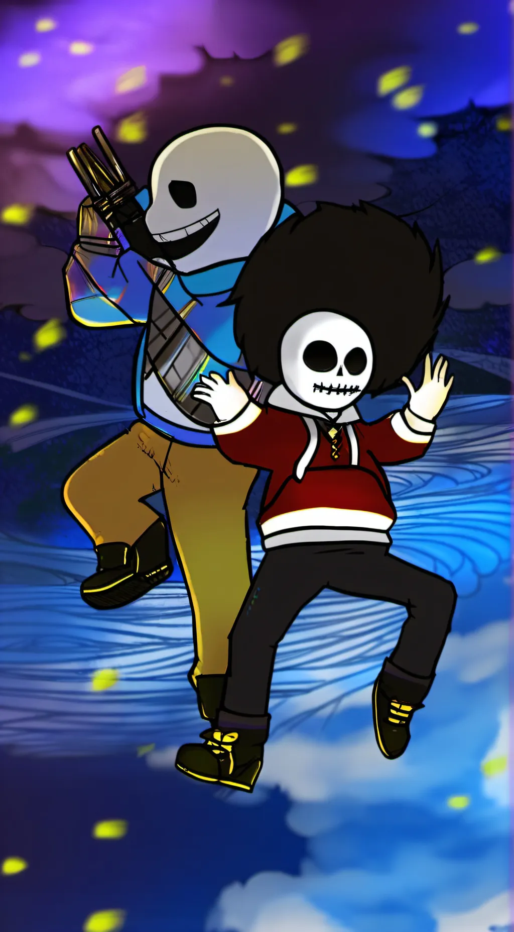 ai character: Ink x error sans background