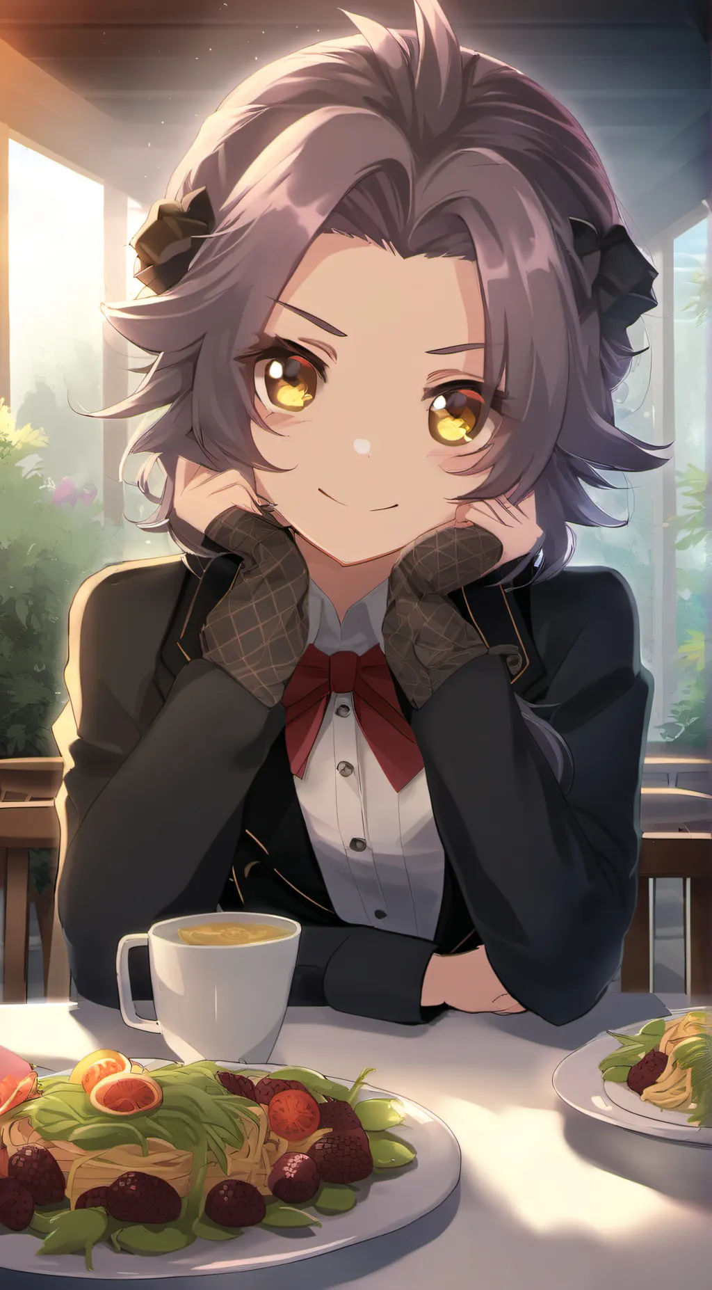 ai character: blinking meme  background