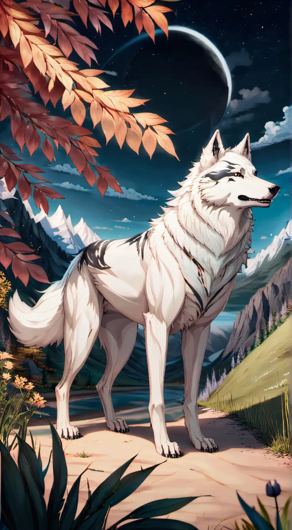 ai character: Blitzen  background