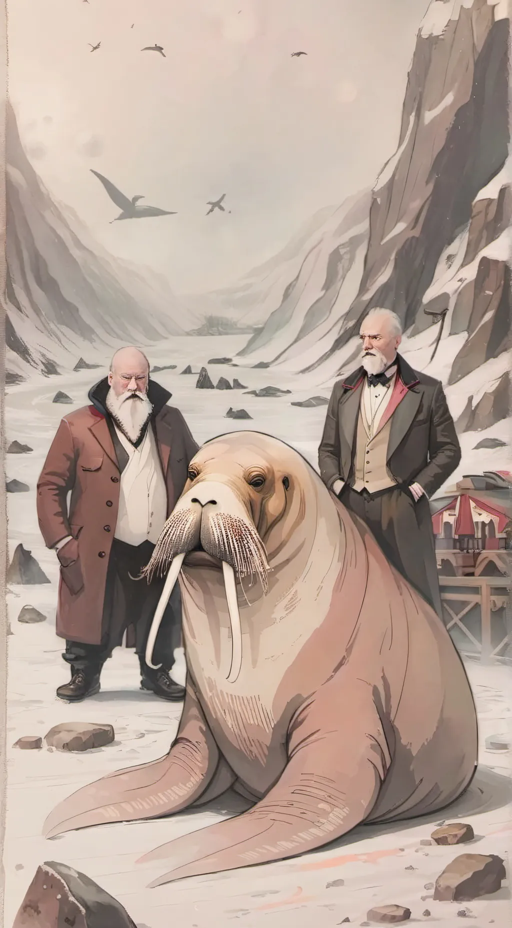 ai character: Wally the walrus  background