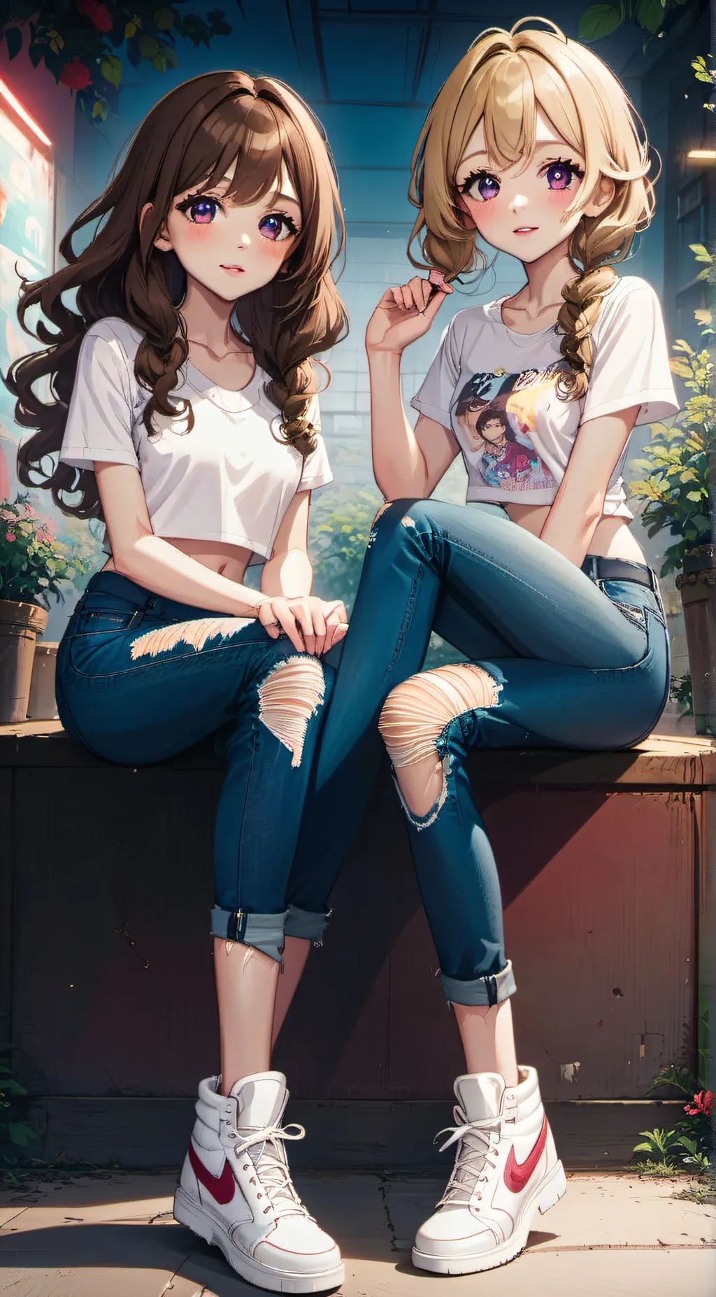 ai character: Abby and kaya background