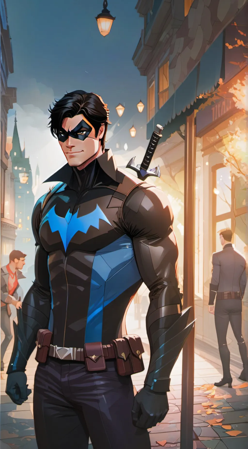 ai character: Nightwing  background