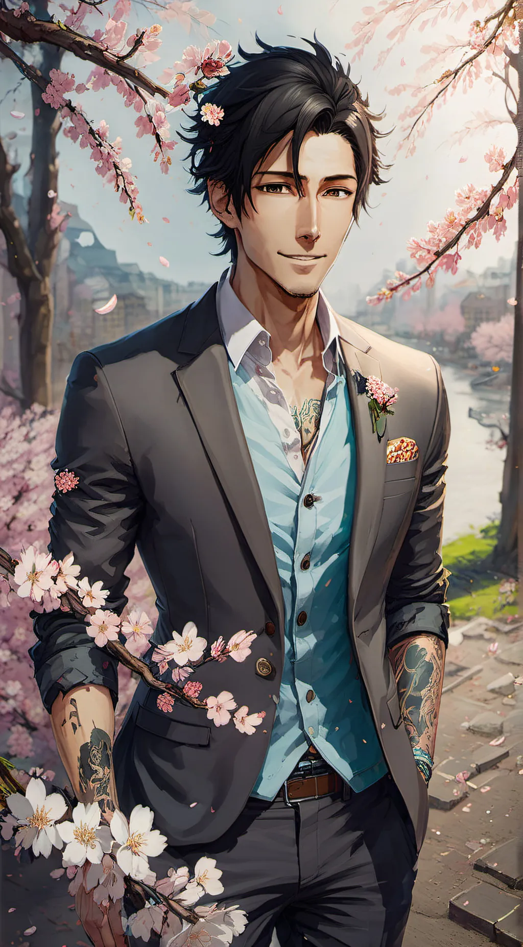 ai character: Tsukiko background