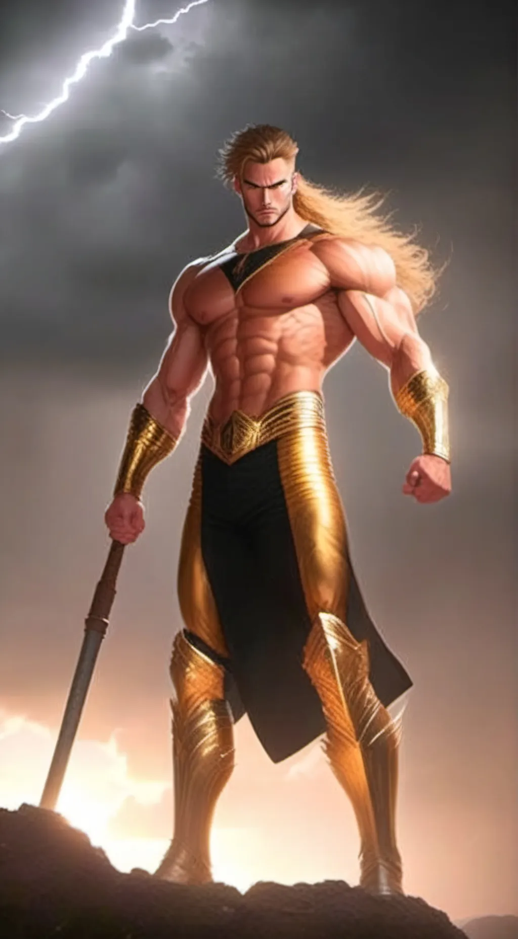 ai character: thor  background