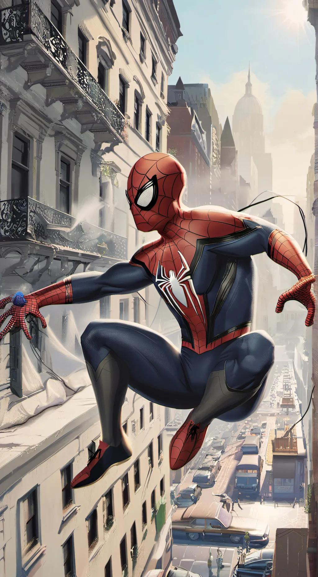 ai character: spiderman background