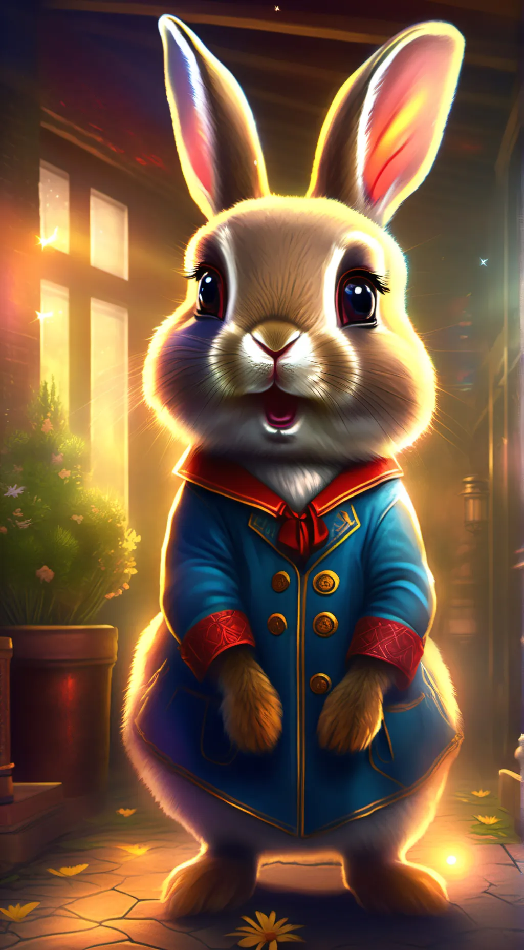 ai character: bunny background