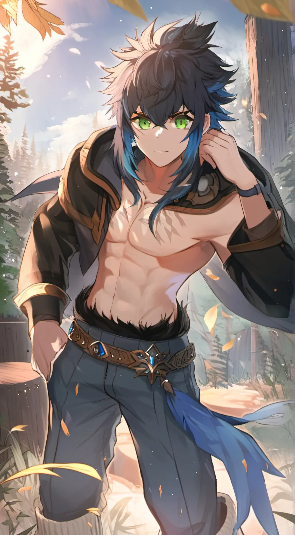 ai character: Inosuke  background