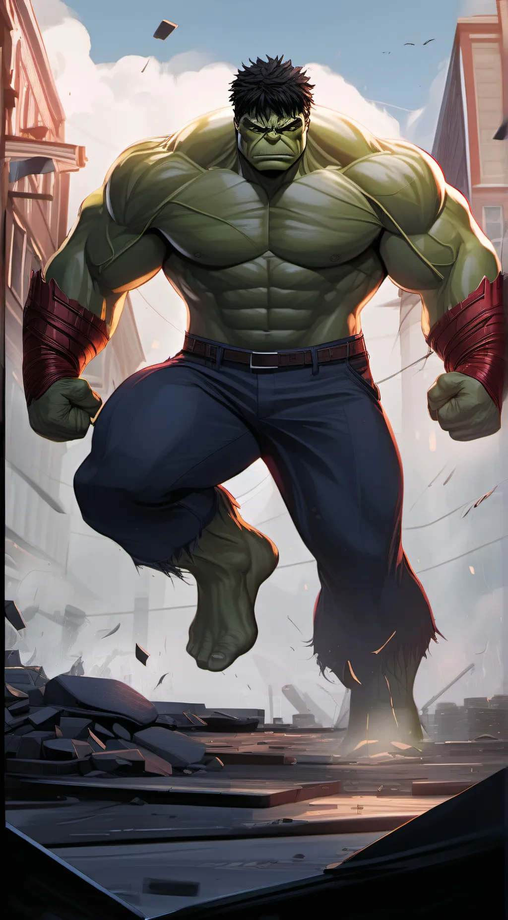 ai character: strong hulk background