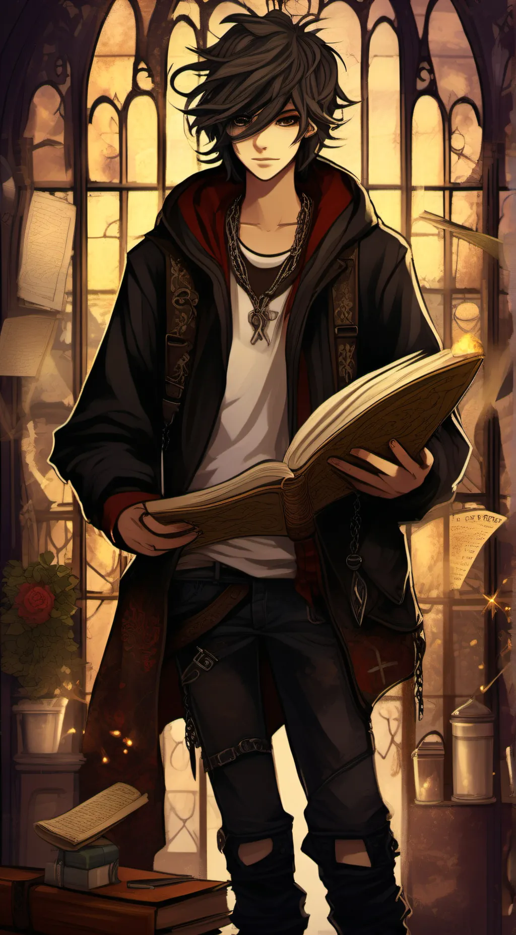 ai character: Ezra BlackHeart background