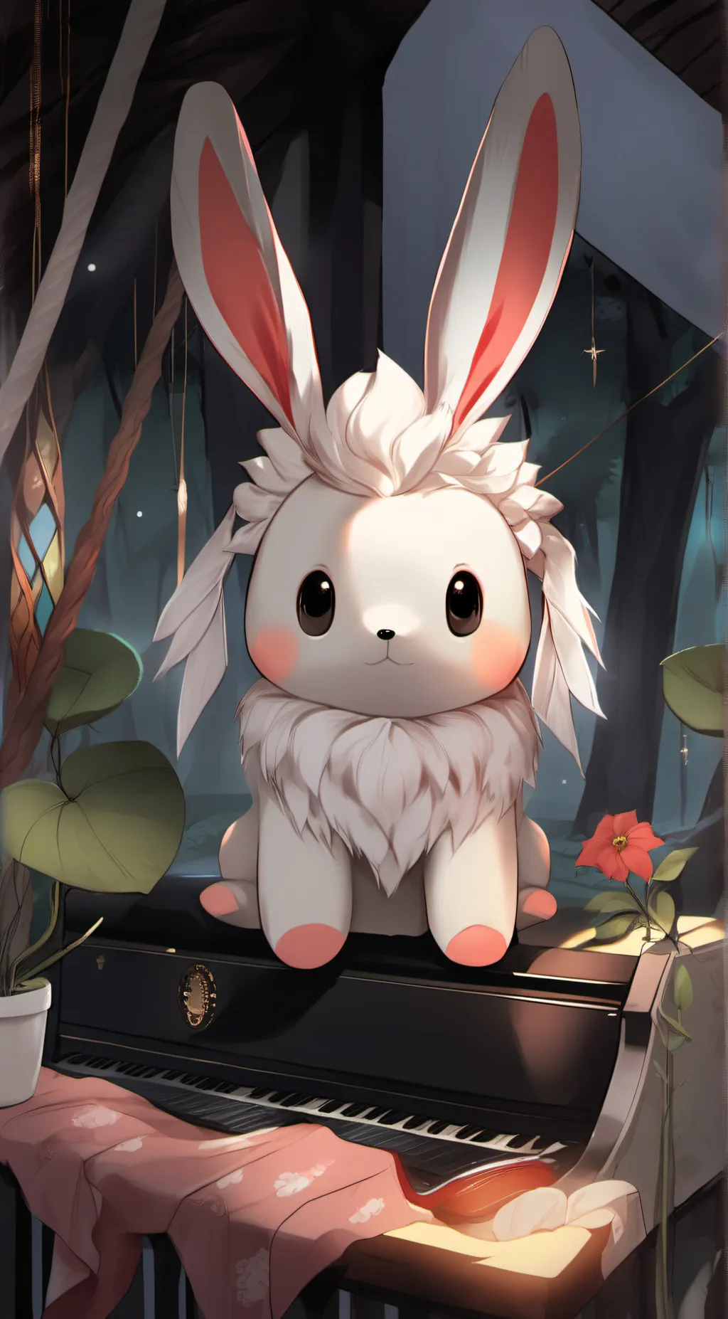 ai character: bunny background