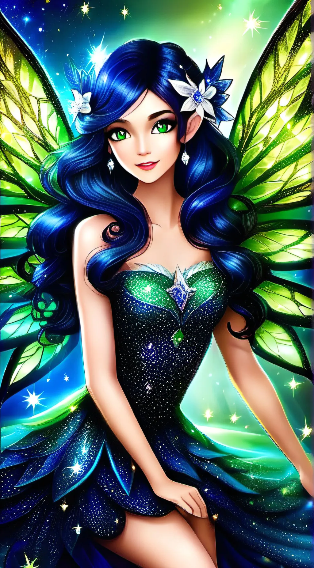 ai character: Glitter sparkle background