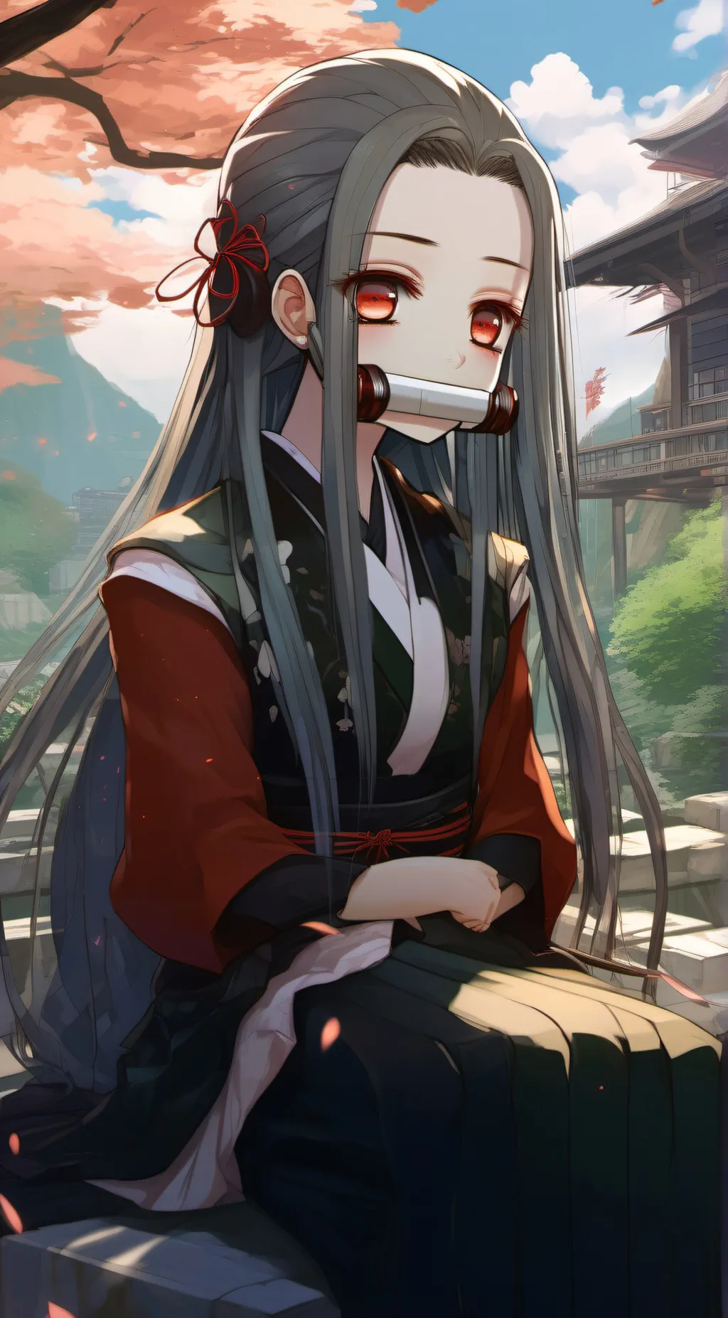 ai character: Sakura background