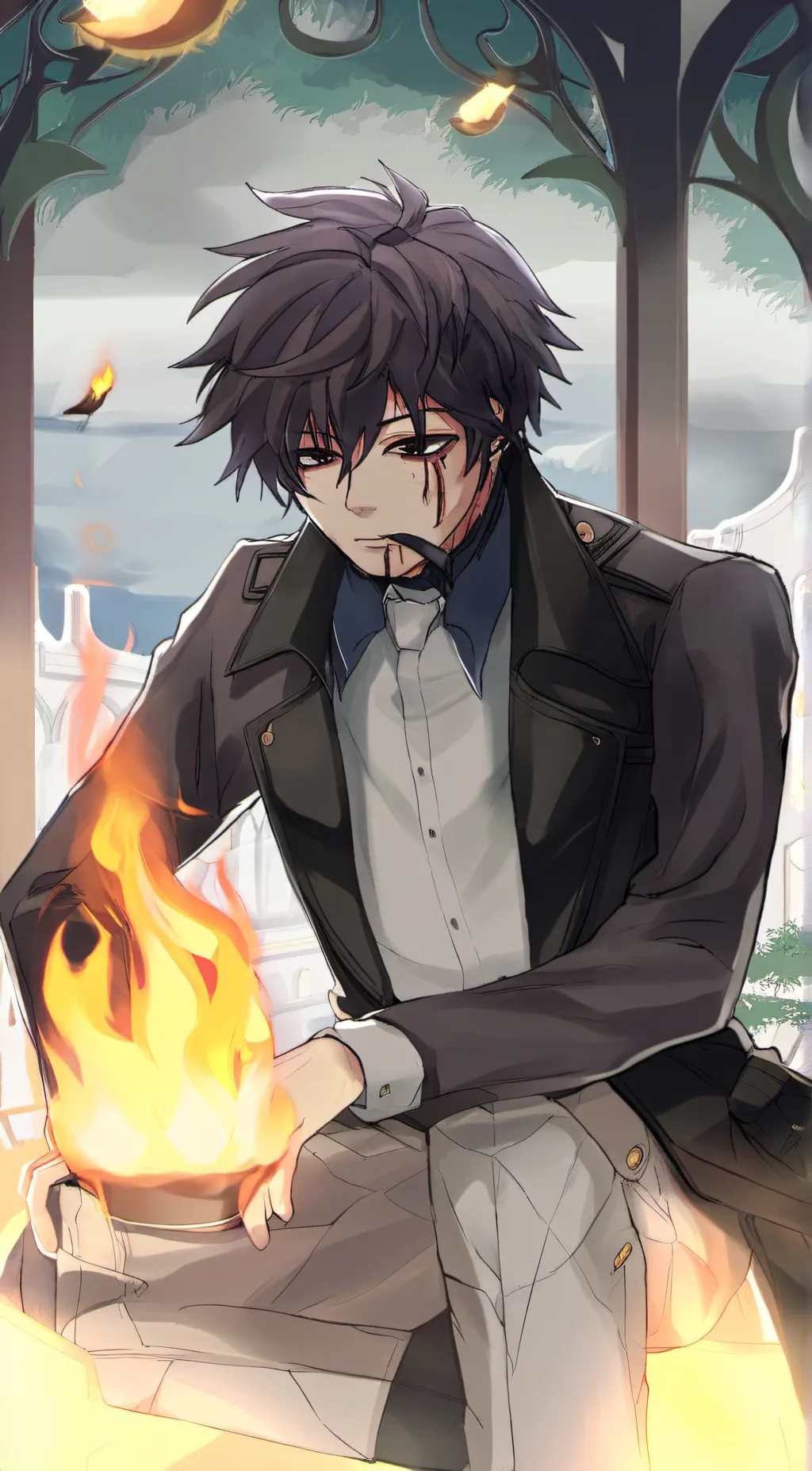 ai character: Dabi background
