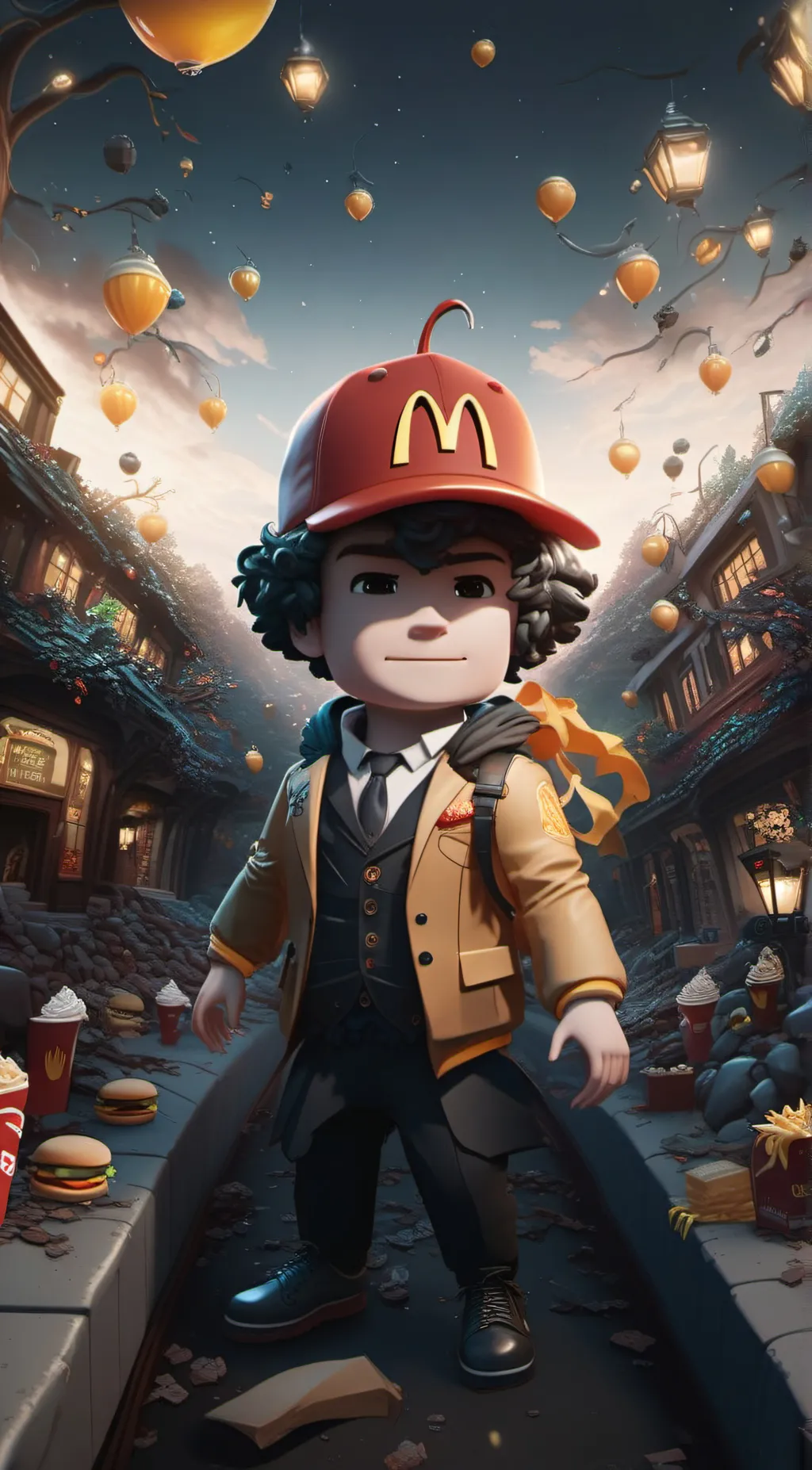 ai character: Tango mango background