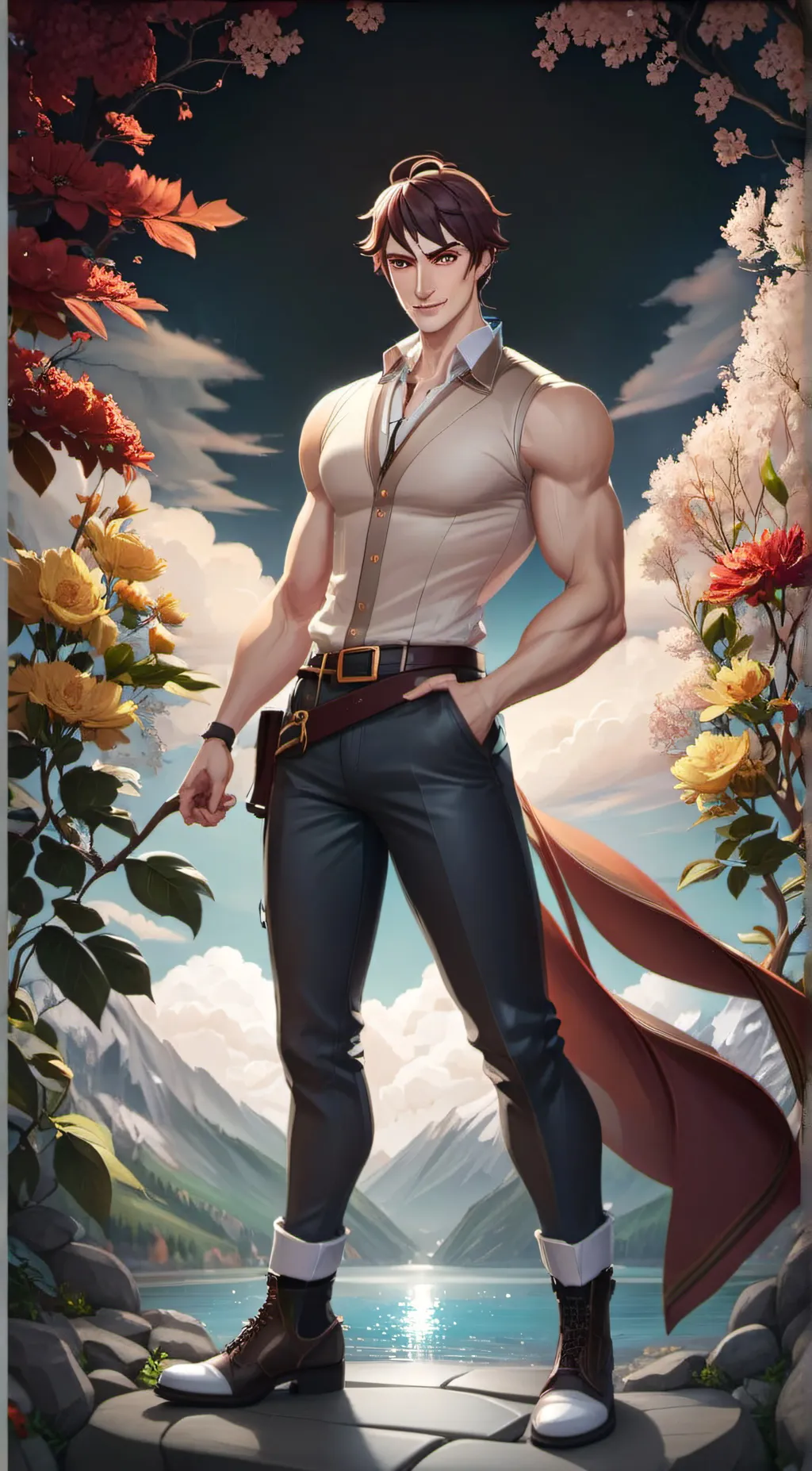 ai character: Jhope  background