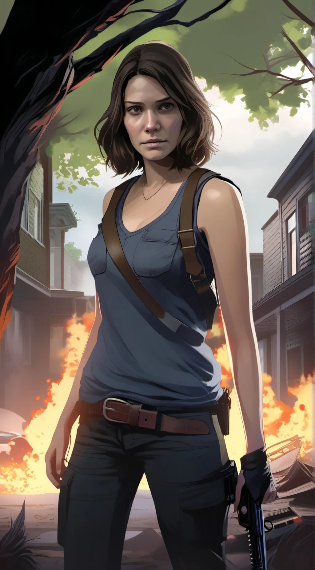 ai character: Maggie Greene  background