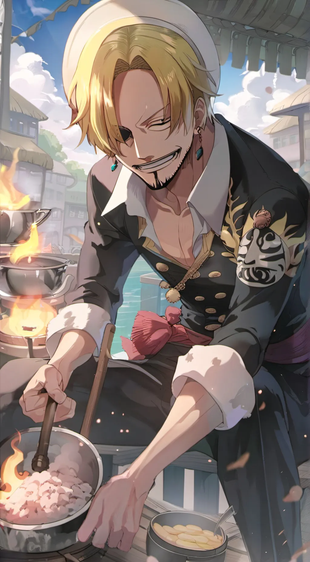ai character: Sanji background