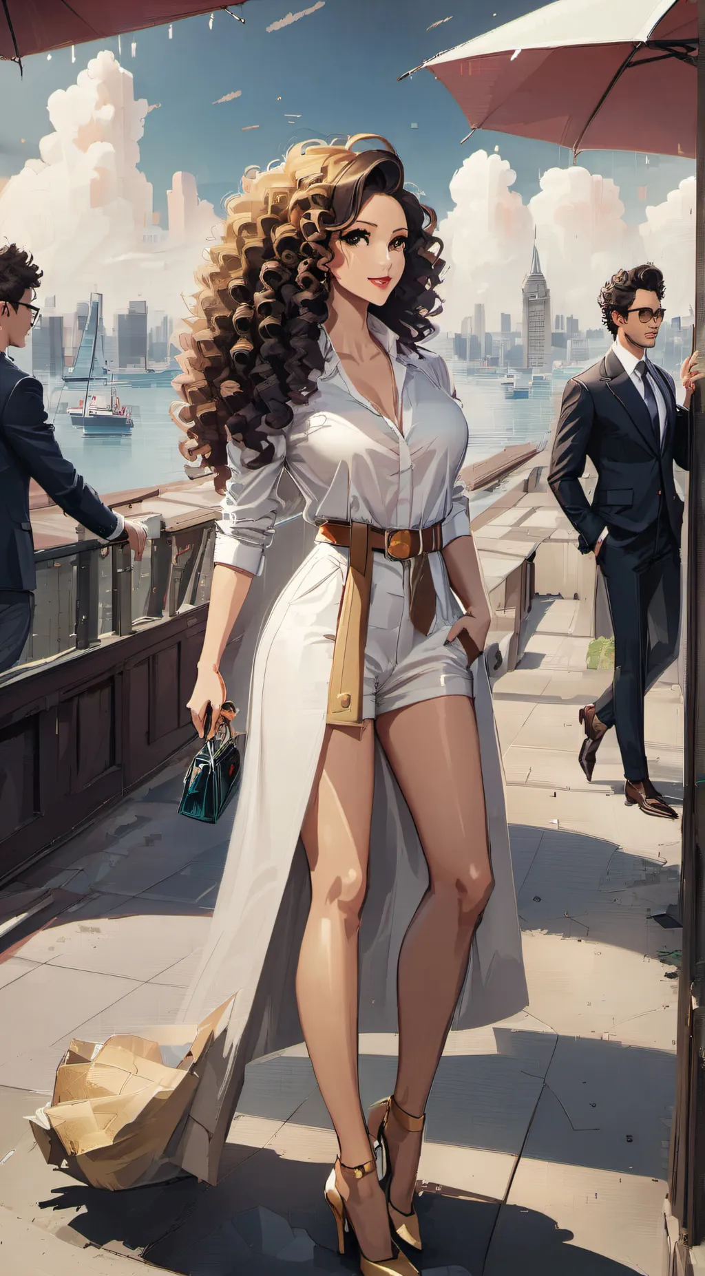 ai character: Leslie  background
