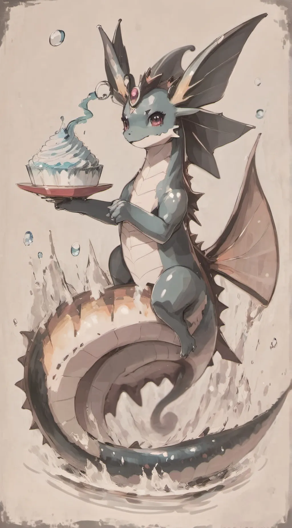 ai character: Vaporeon(vore.) background