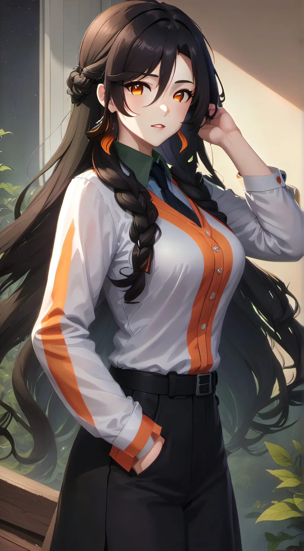 ai character: Ashley Williams  background