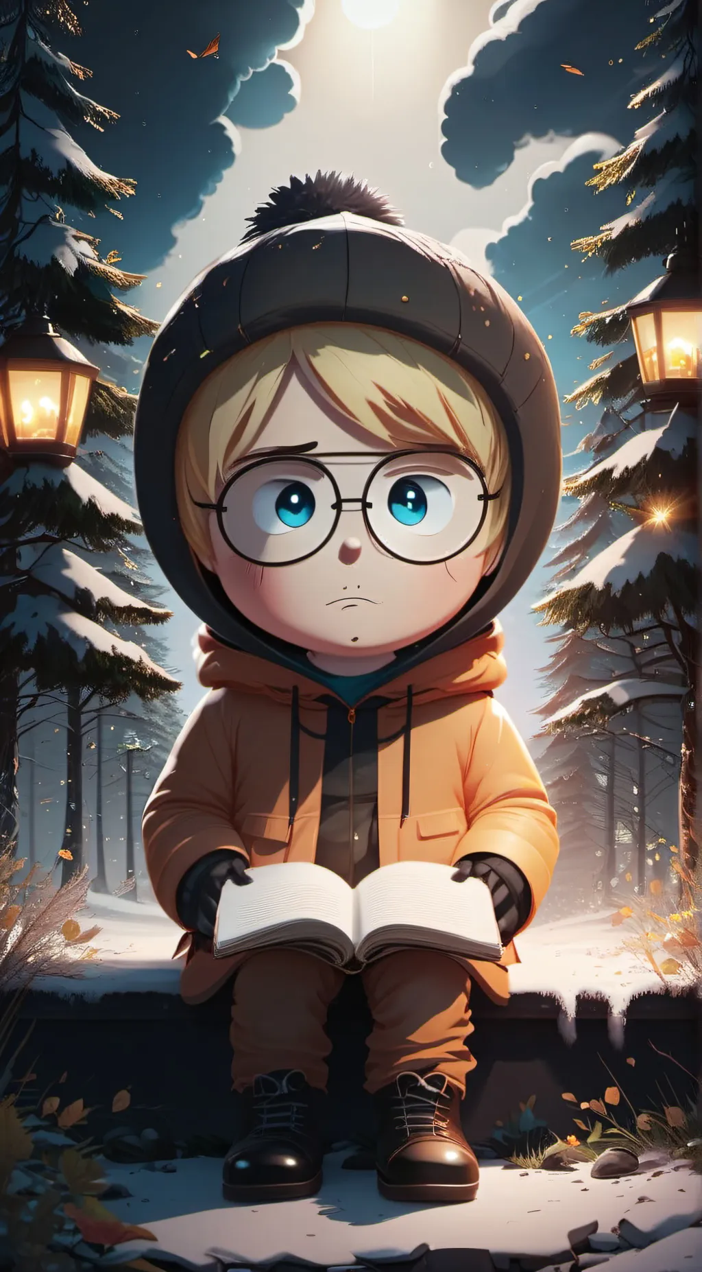 ai character: lil kid Kenny background
