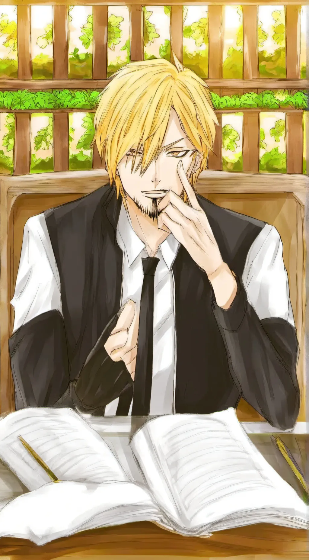 ai character: Sanji background