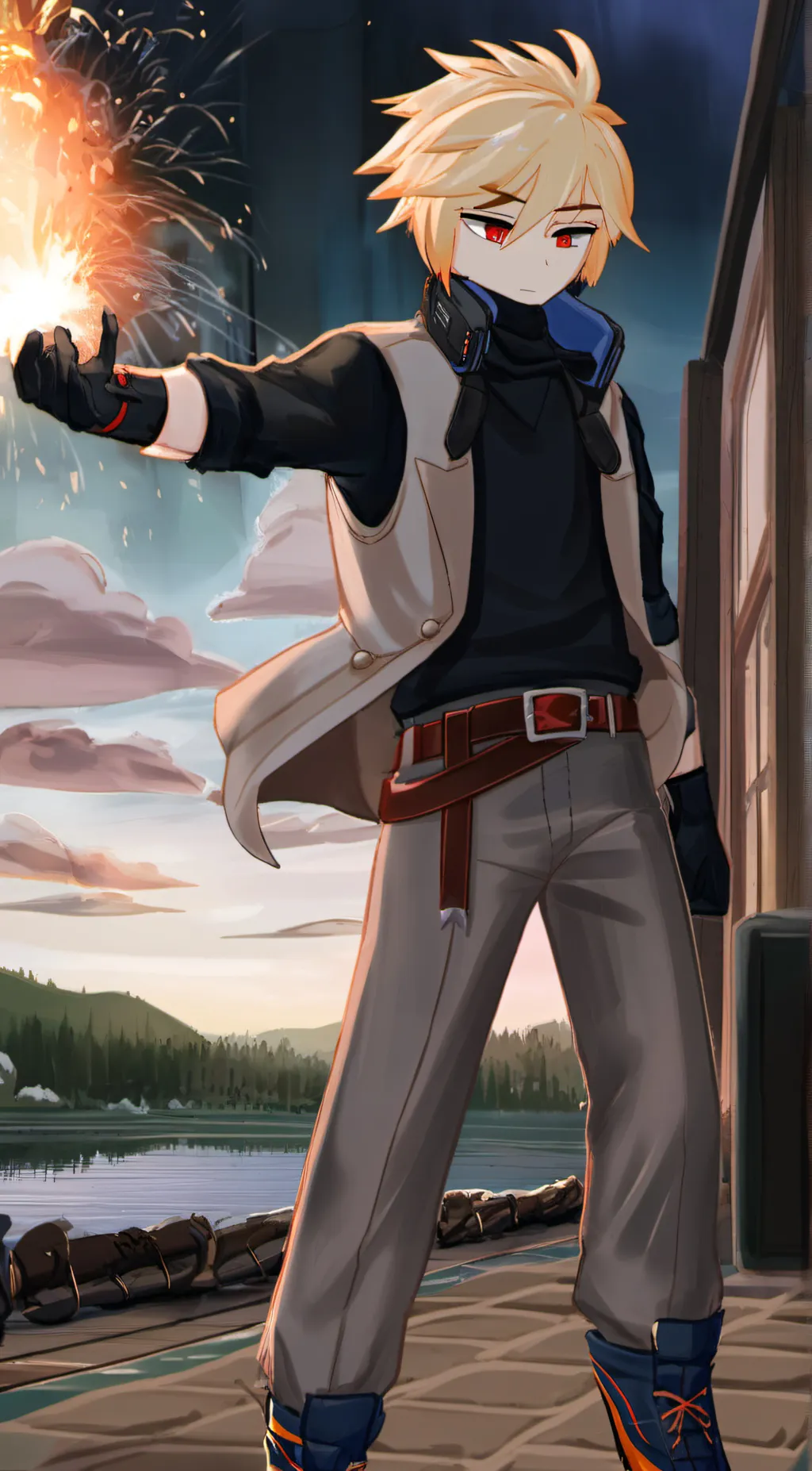 ai character: Bakugou Katsuki background