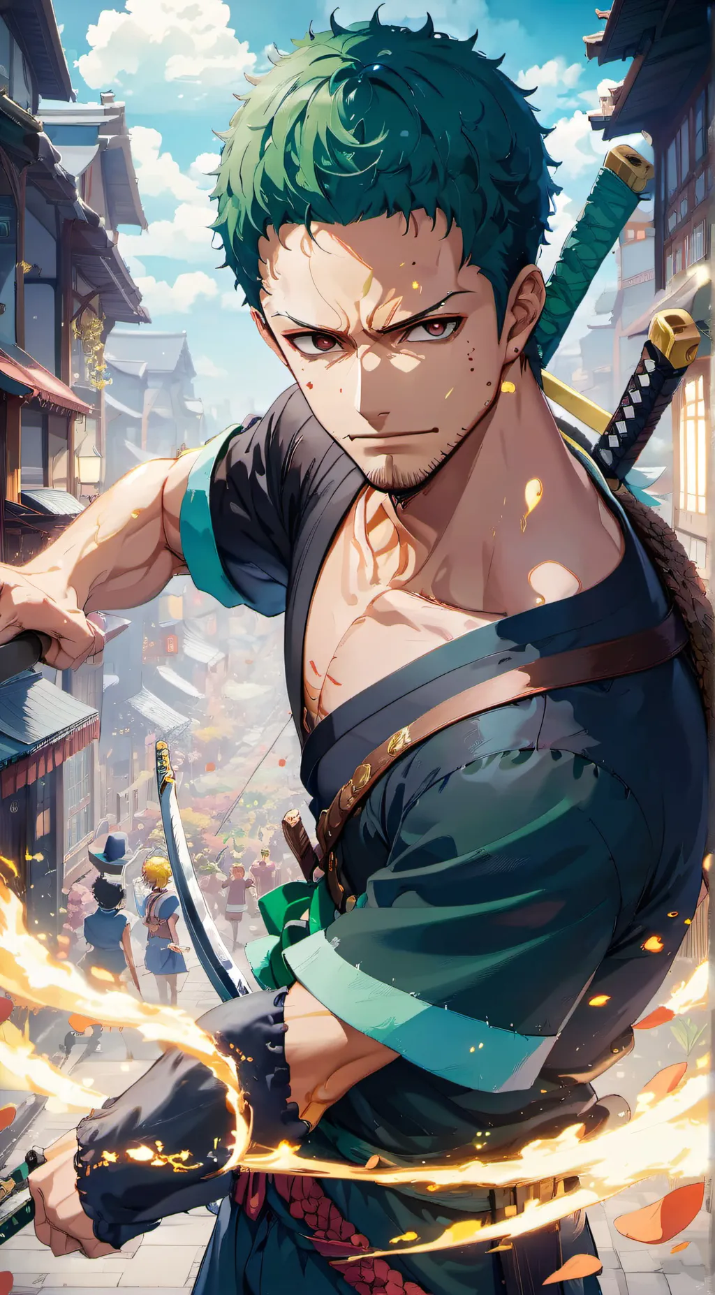 ai character: zoro background