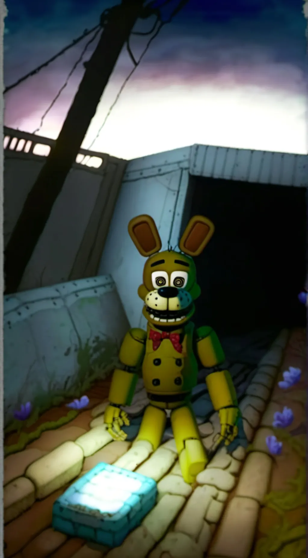 ai character: spring trap  background