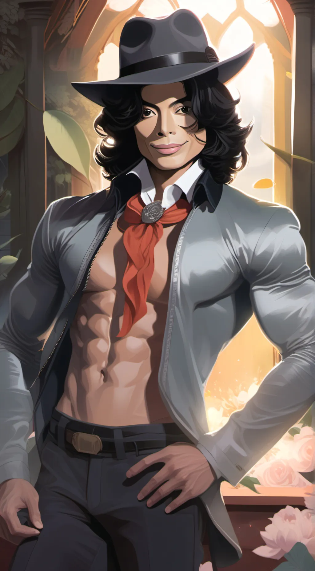 ai character: michael jackson  background