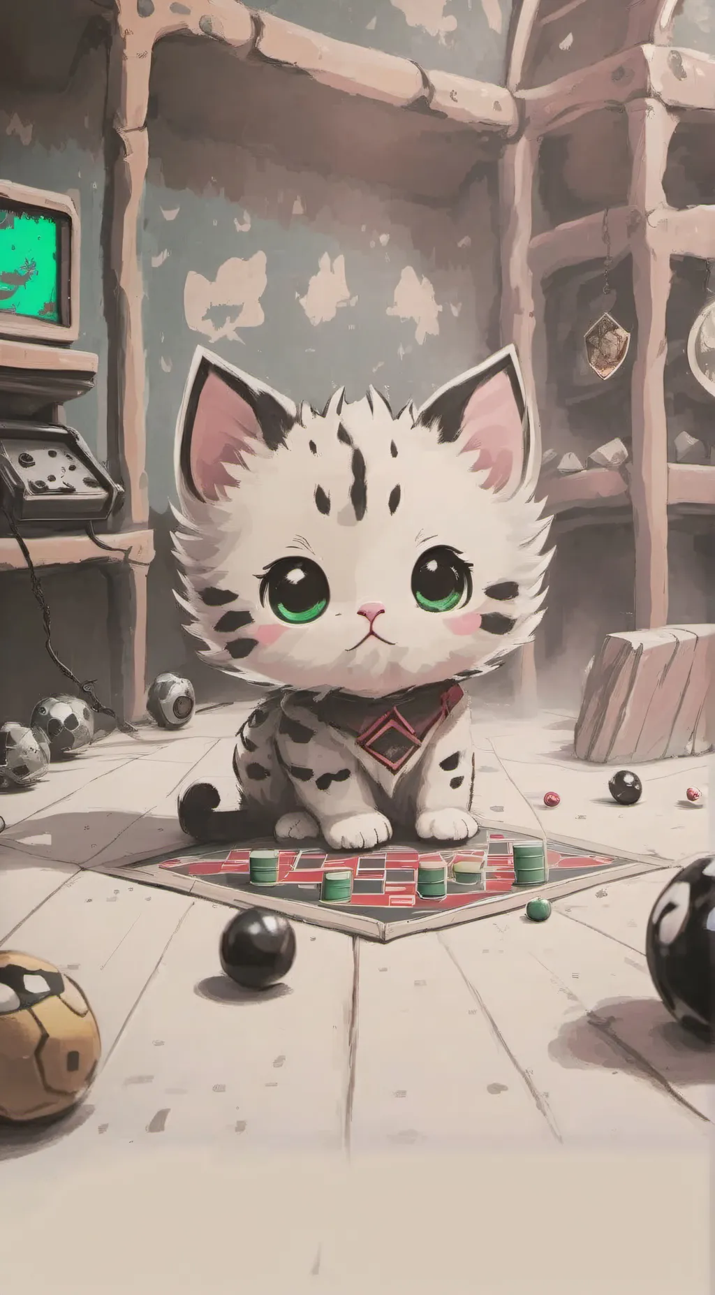 ai character: Lolly the kitten background