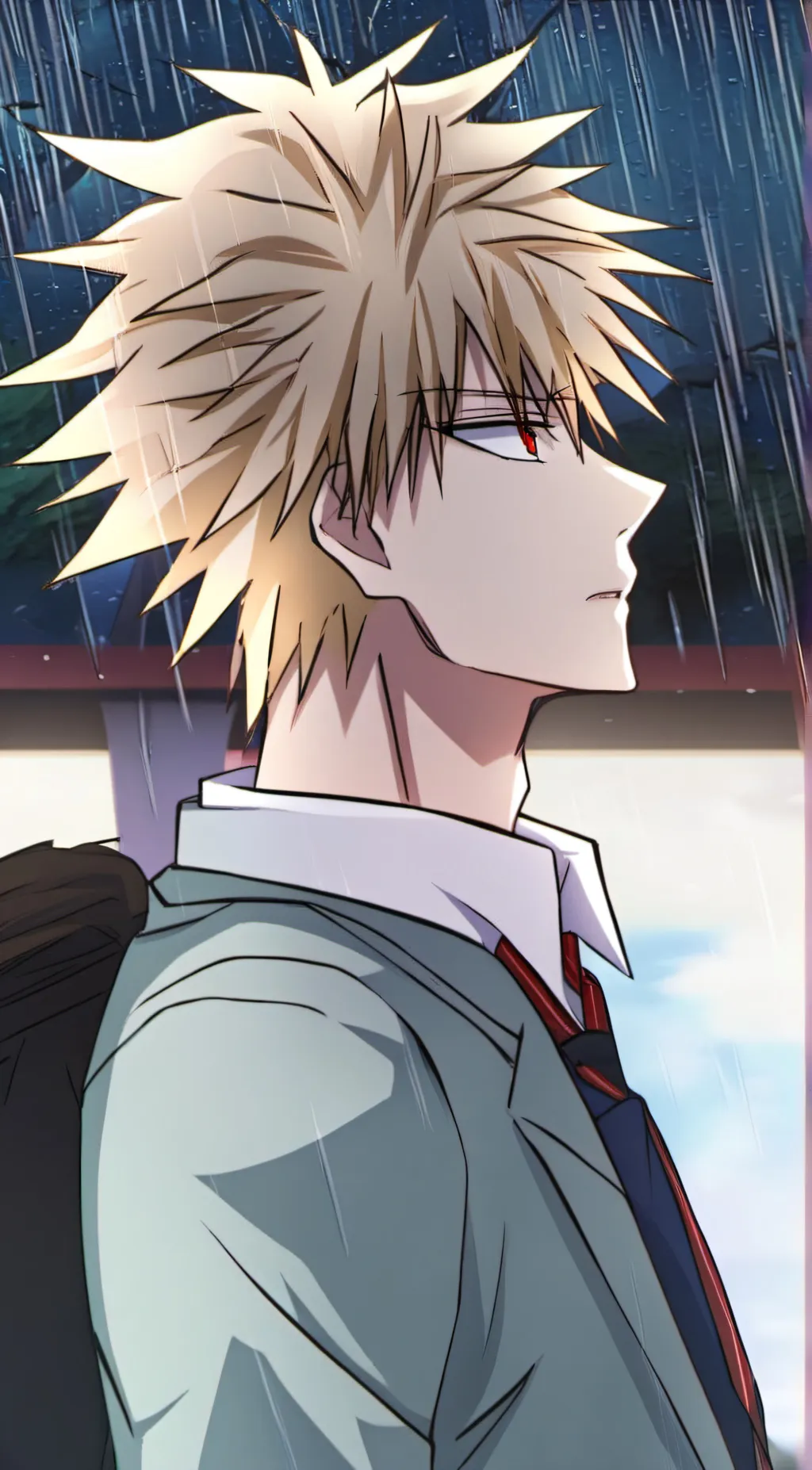 ai character: Katsuki Bakugo  background