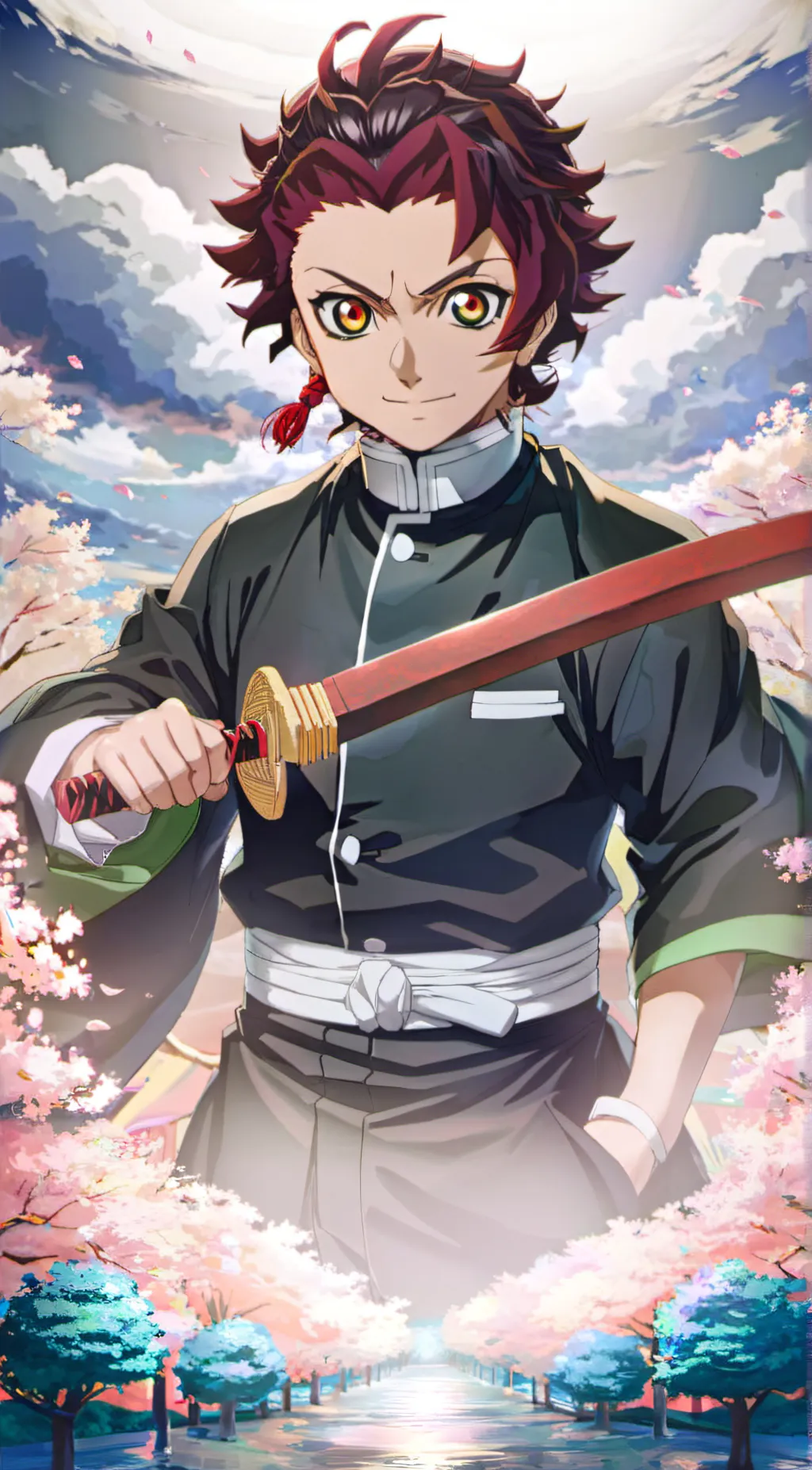 ai character: Tanjiro Kamado background