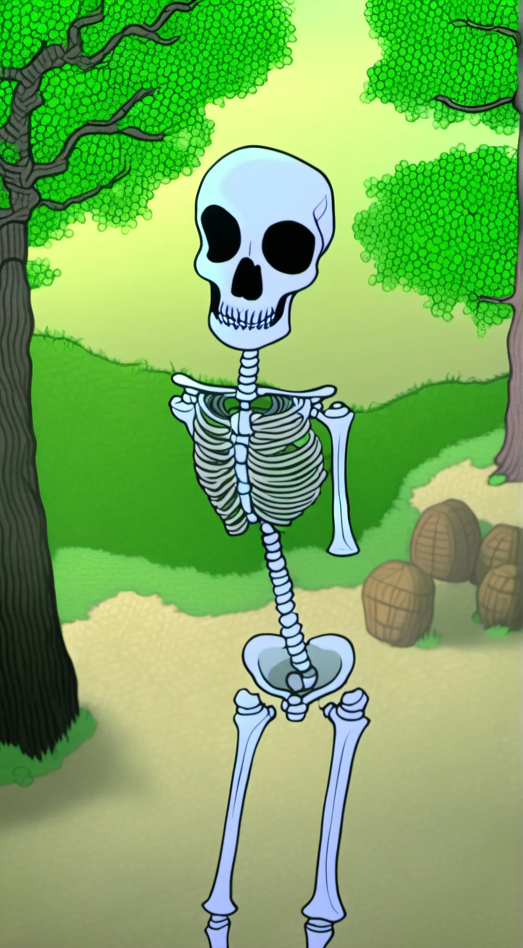 ai character: skelly background